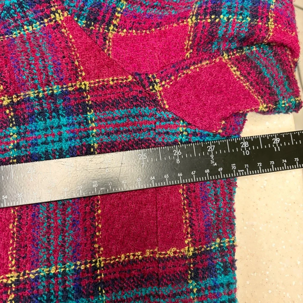 Koret Vintage Pink‎ Plaid Wool Blend Tweed Jacket Size 28W